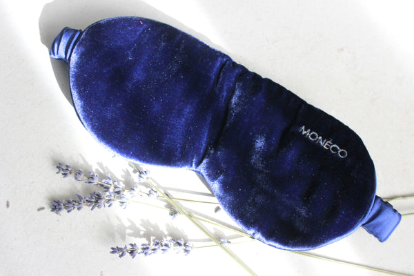 Blue Velvet Silk Sleeping Mask