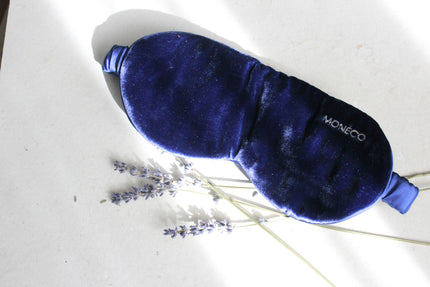 Blue Velvet Silk Sleeping Mask