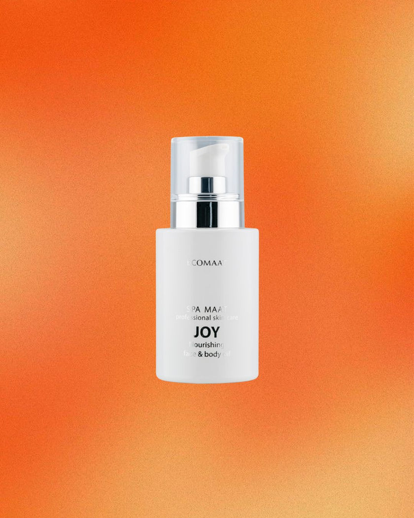 JOY Face & Body Oil with Bulgarian Zdravetz and Clary Sage essential oils for hydrated, radiant skin, improved elasticity and emotional wellbeing.
