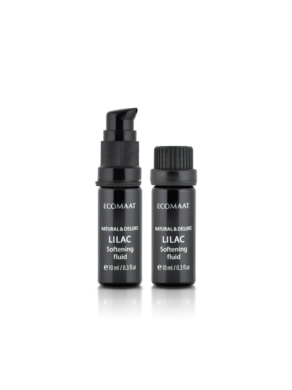 Bottle of Lilac Ritual Fluid with CO2-extracted lilac blossoms, organic face elixir for tenderness, glow, skin renewal, and repair of scars and age spots