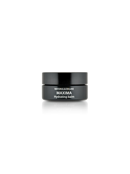 Jar of Maxima Face Balm with White Rose extract, hydrating and anti-aging treatment for sensitive, dry, and mature skin